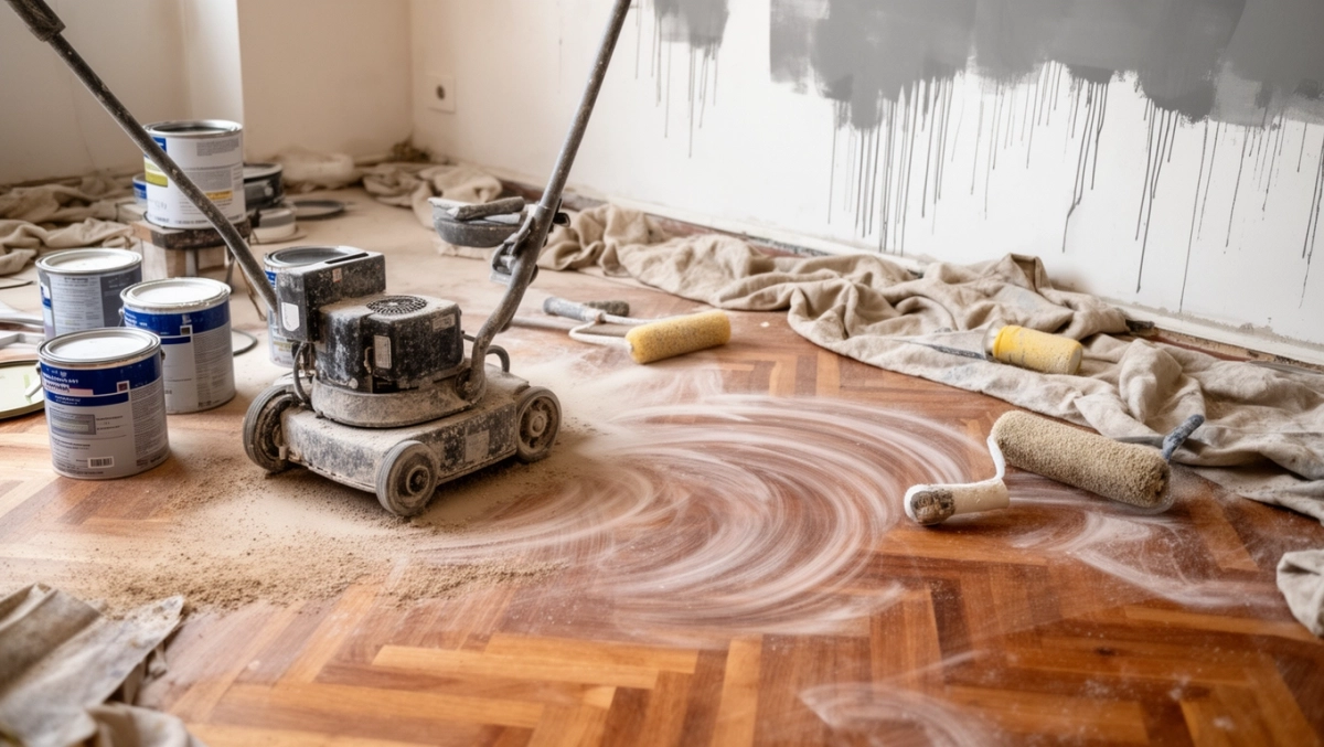 kiedy cyklinowanie parkietu przed czy po malowaniu